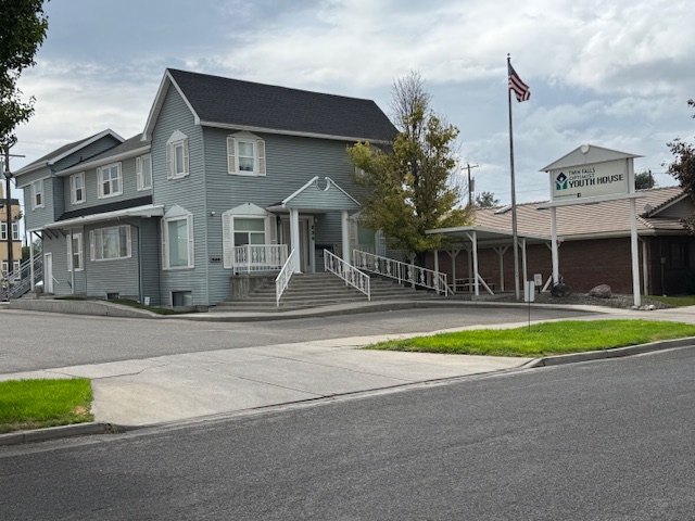 A photo of the exterior of the Twin Falls Optimist Youth House.
